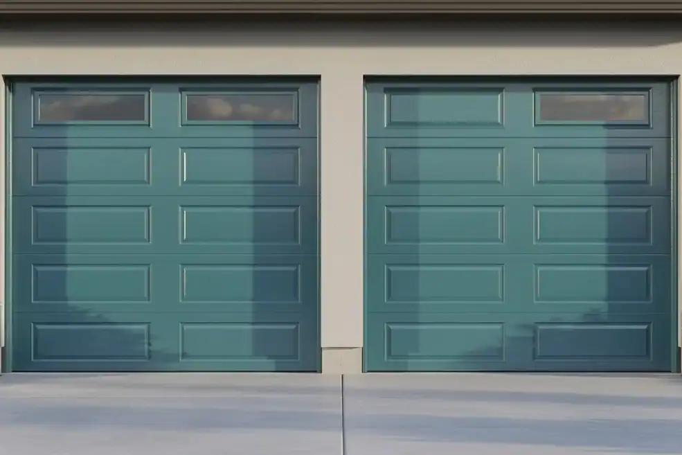 a sleek steel garage door