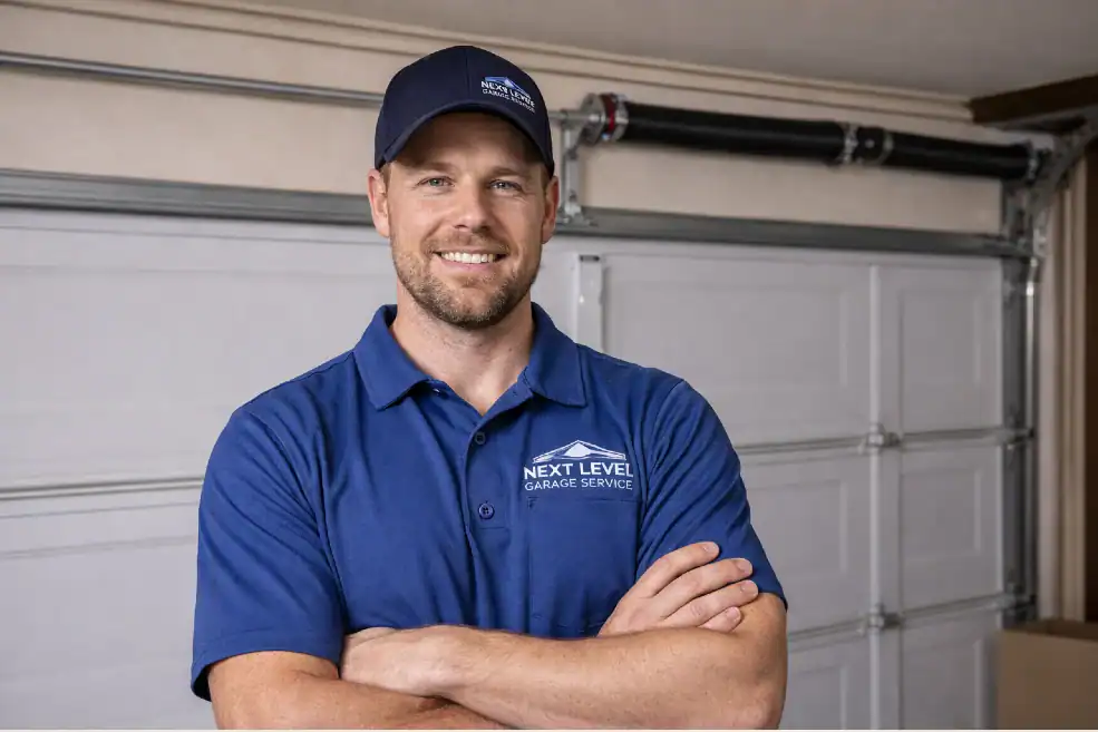 confident technician at Next Level Garage Service