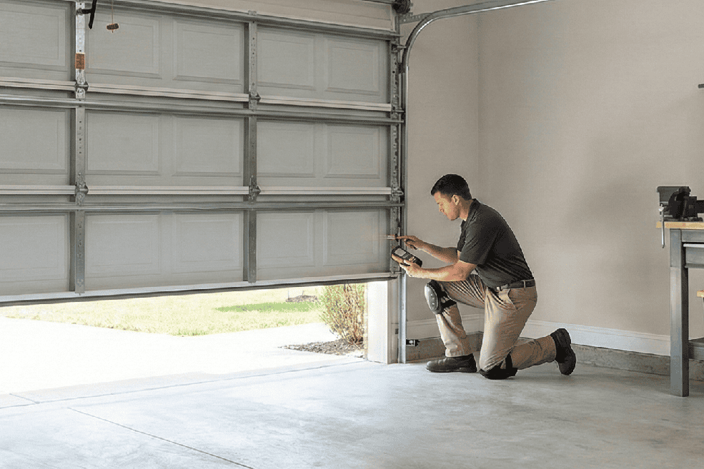 garage door manually adjusted