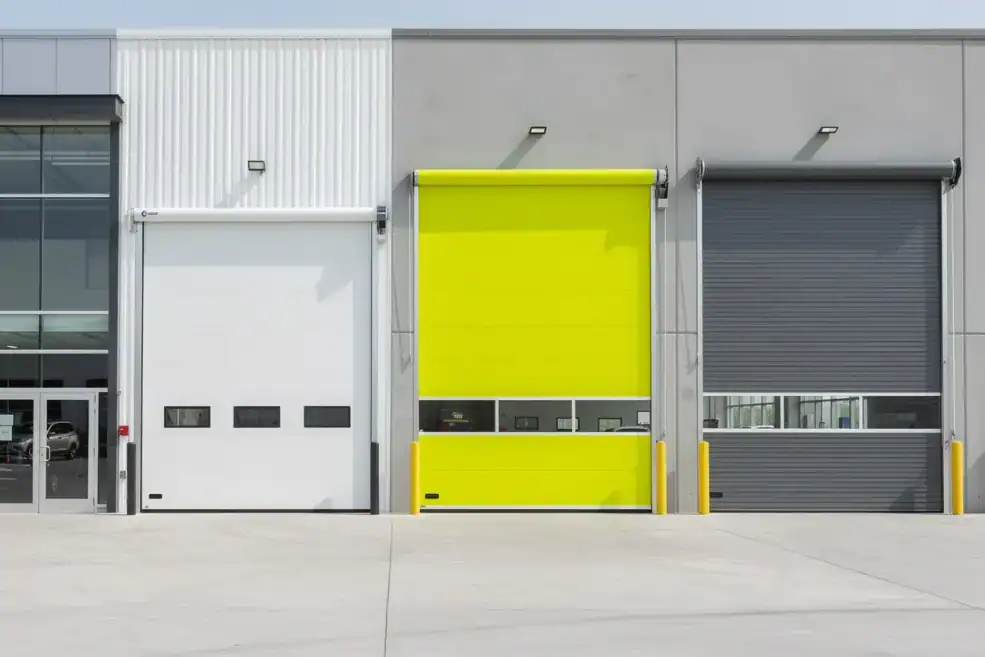 various types of commercial garage doors